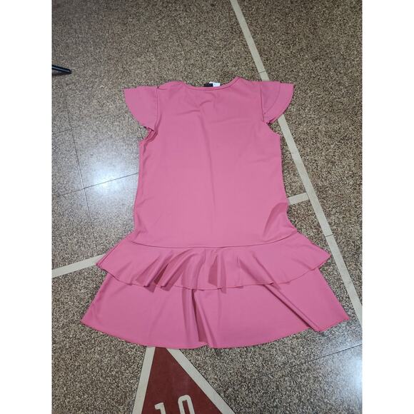 Hasema Modest Swim Dress Size 8/10 Pudra Pink Layered Flounce Hem Conservative - Picture 6 of 8